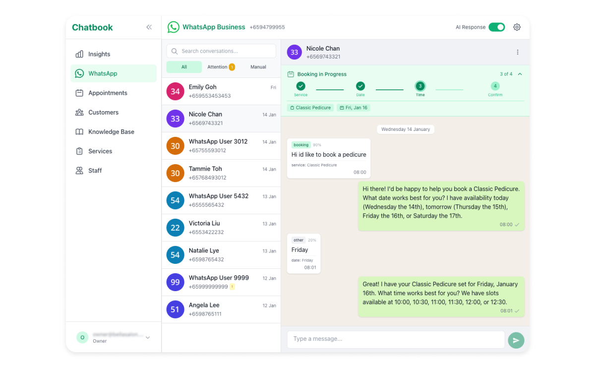 WhatsApp Service Platform